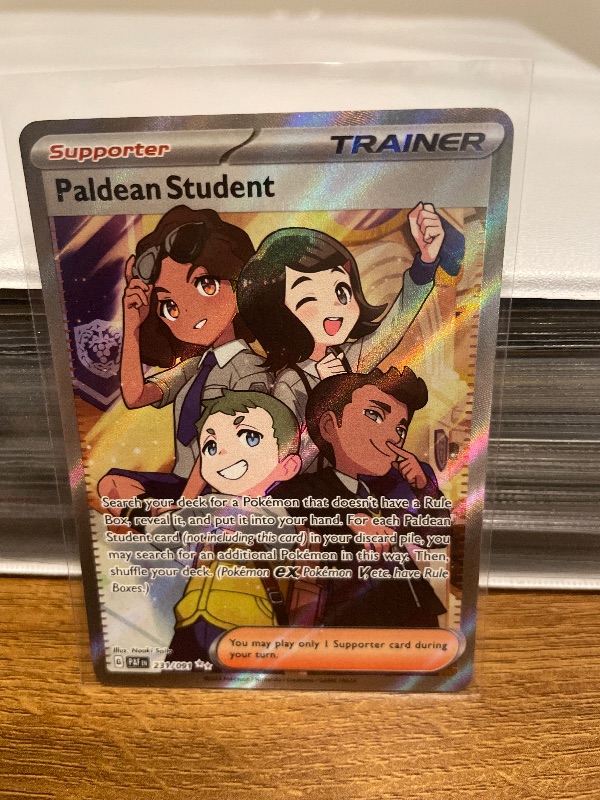 paldean student pokemon card price Pokmon TCG 230/091 Paldean Fates Full Art Holo Trainer NM reveal it Paldean Student Super Rare (345)